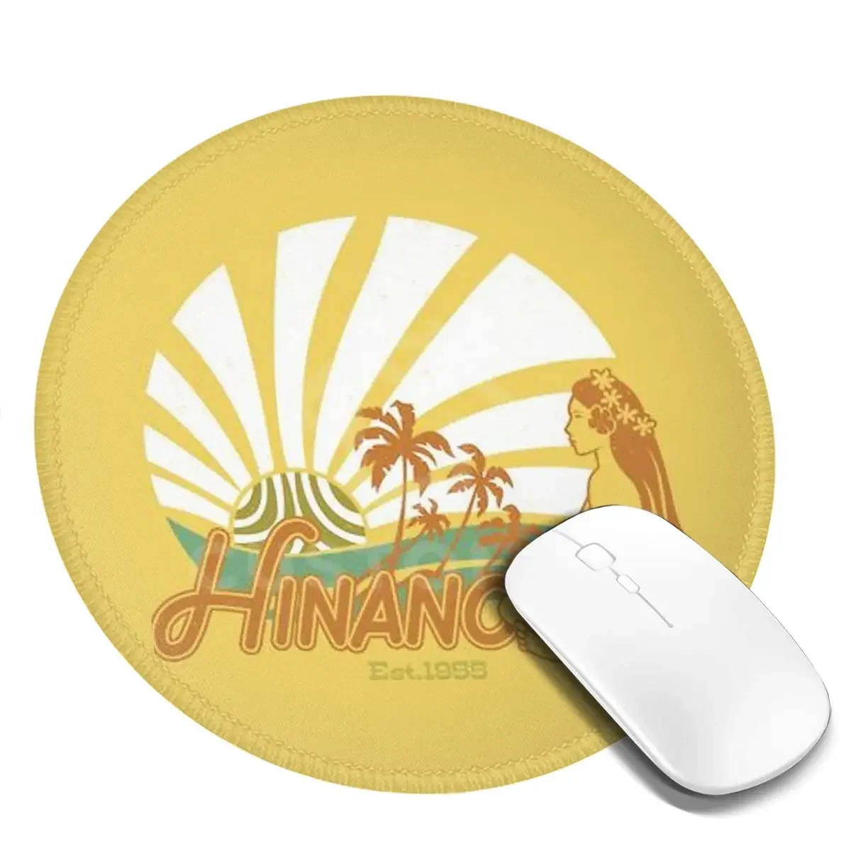 Фото Круглый коврик для мыши Hinano Tahiti, коврик для клавиатуры и мыши, коврик для геймерского ПК, коврик для офисного стола №1