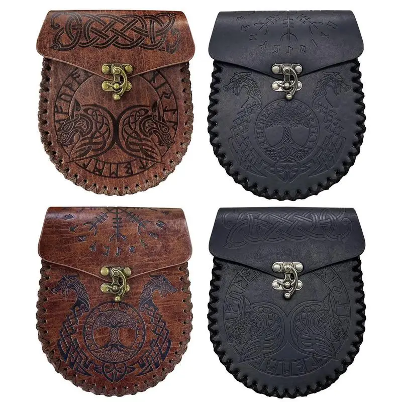 

Renaissance Bag Medieval Leather Pouch Steampunk Waist Bag Renaissance Belt Bag Cosplay Costume Accessories For Men Women
