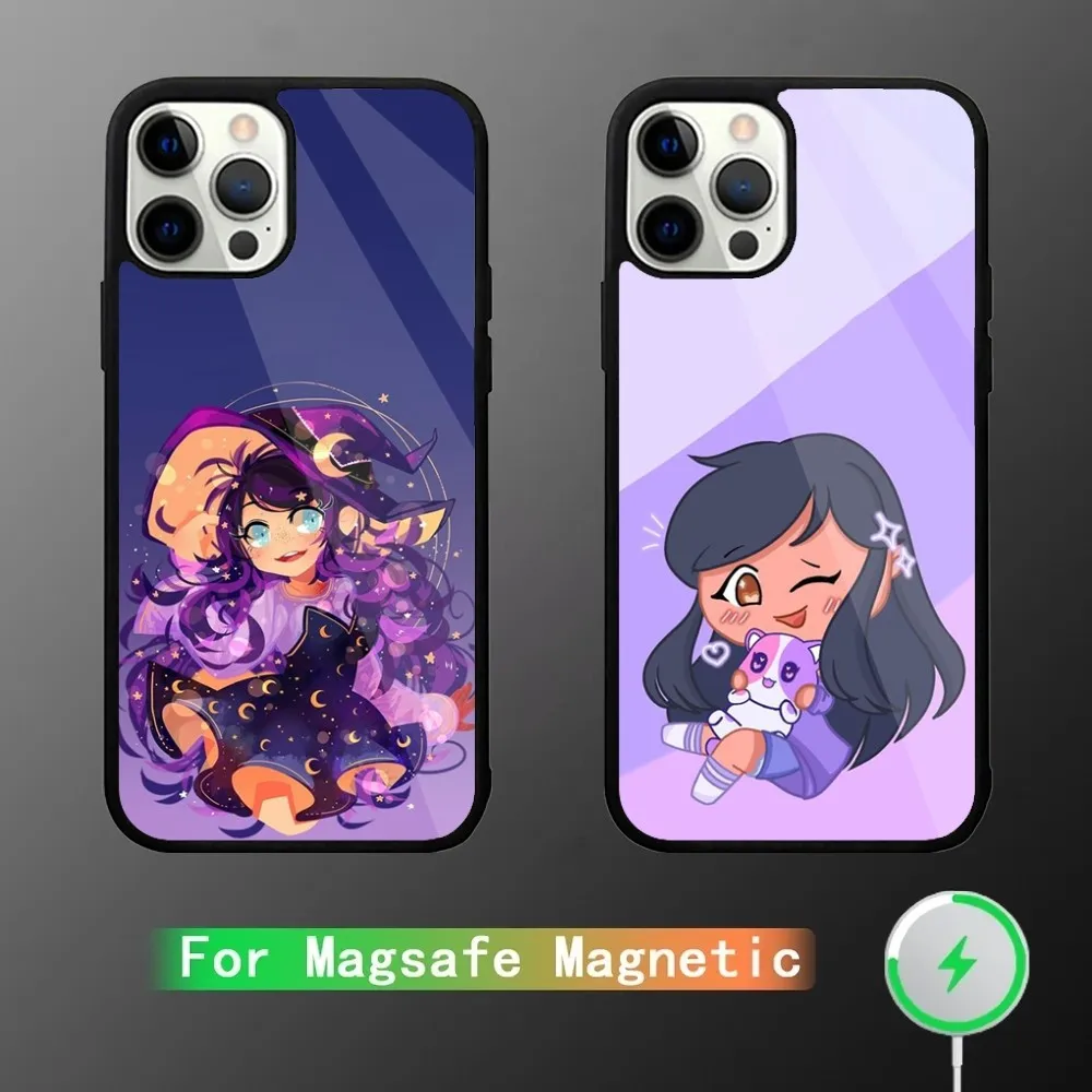 A-Aphmau M-MeeMeow чехол для телефона iPhone 15 14 13 12 11 Plus Pro Max Mini Magsafe Магнитная Беспроводная