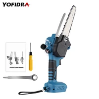 6 inch 11000rpm brushless electric saw handheld cordless garden logging chainsaw for makita 18v battery woodworking cutting tool