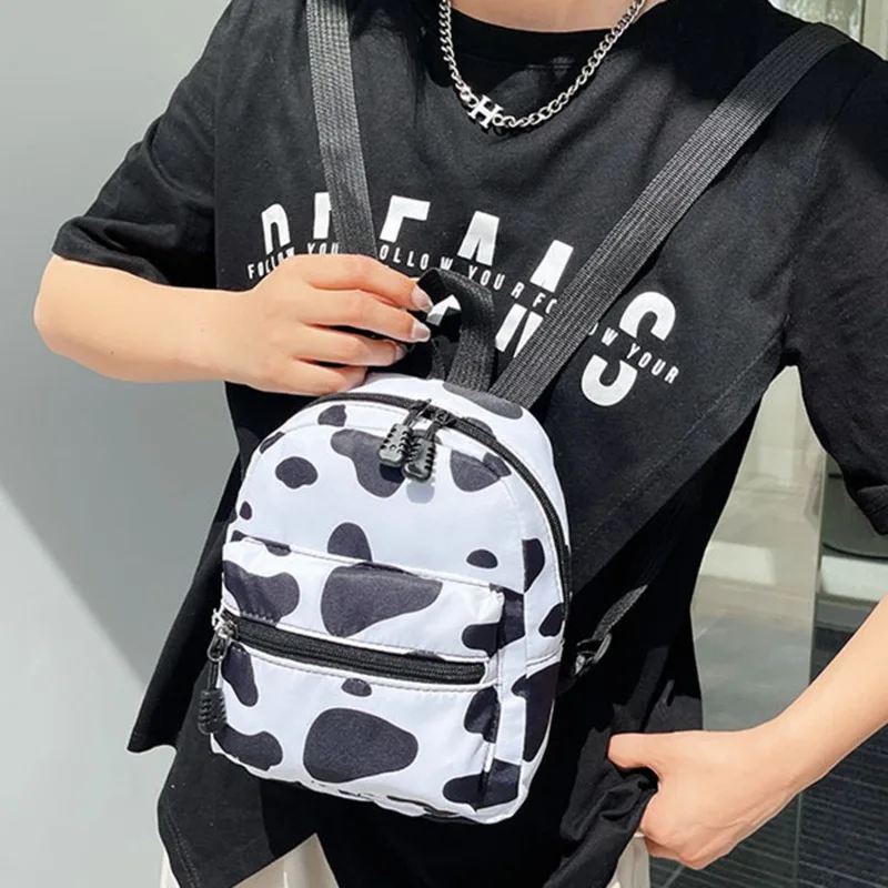 

Mini Women Backpacks Cute Animal Printing Female Bag Small Fashion School Bags White Zipper Rucksack For Girls Shoulder Backpack