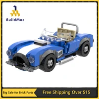 moc 71340 classic design blue car model building blocks super racing car off road convertible diy toys for boys holiday gifts