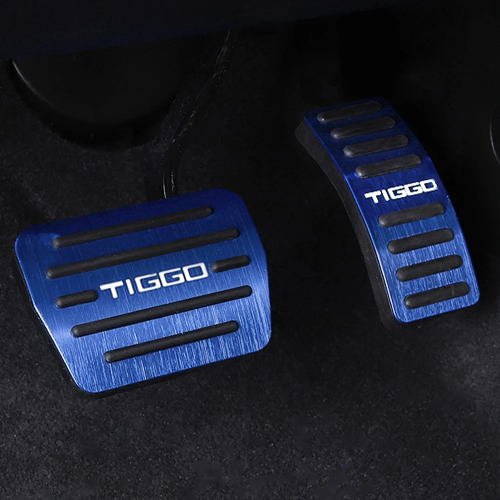 

Aluminum Car Pedals Cover Accelerator Fuel Brake Pad Plate Cover For Chery Tiggo 2 3X Pro Plus 2016-2020 2021 2022 Accessories