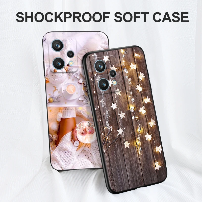 Для Realme 9 Pro Plus чехол для телефона задняя крышка 5G 4G зимняя Рождественская девушка