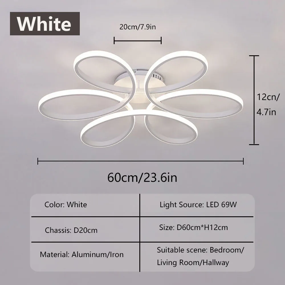

DARHYN потолочный светильник LED 75 Вт черный/белый