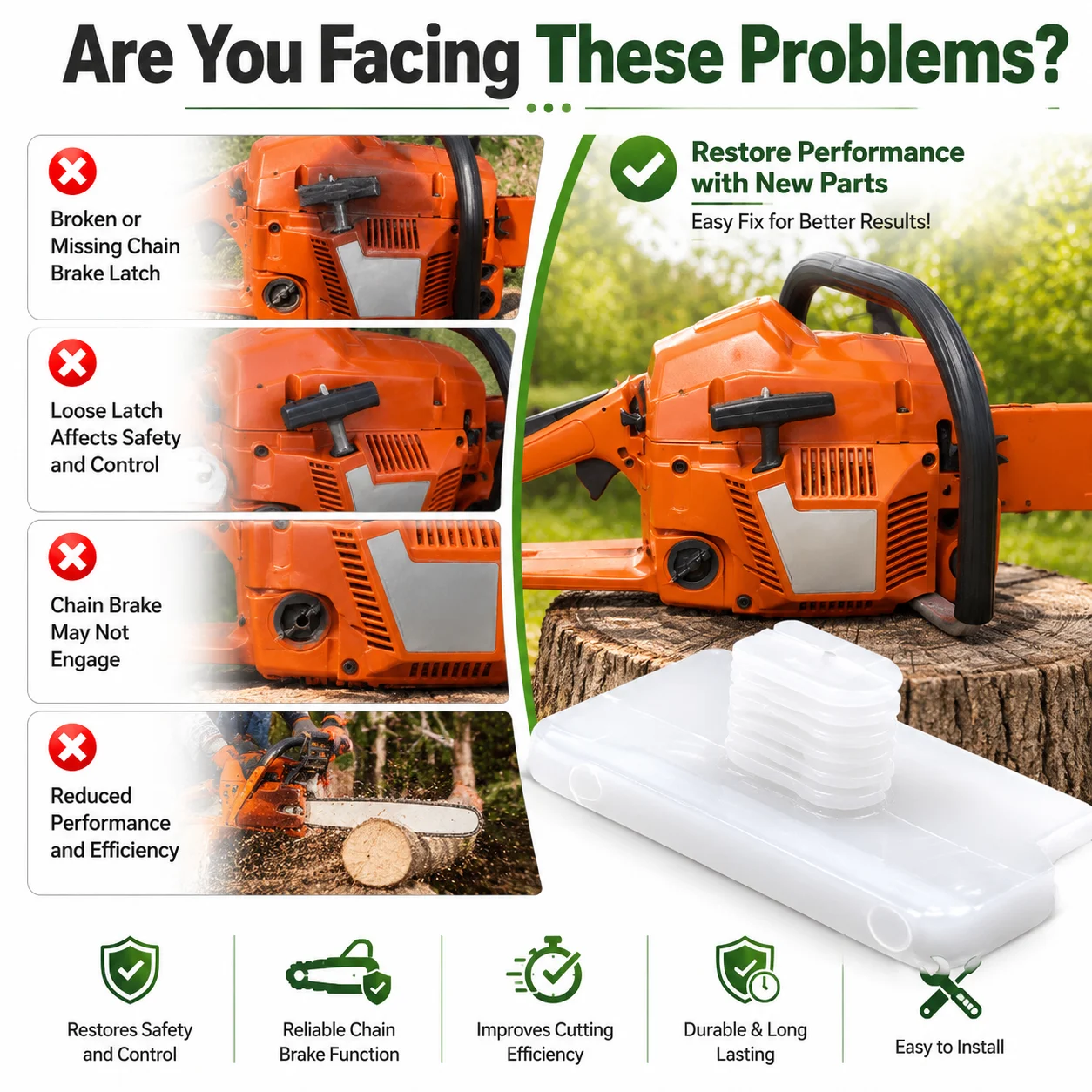 Фото 2X Направляющая планка бампера для бензопил Stihl 036 038 044 046 066 084 088 MS260 MS261 MS271 MS311 MS391 024, запчасти OEM 1121 648 6610 №5