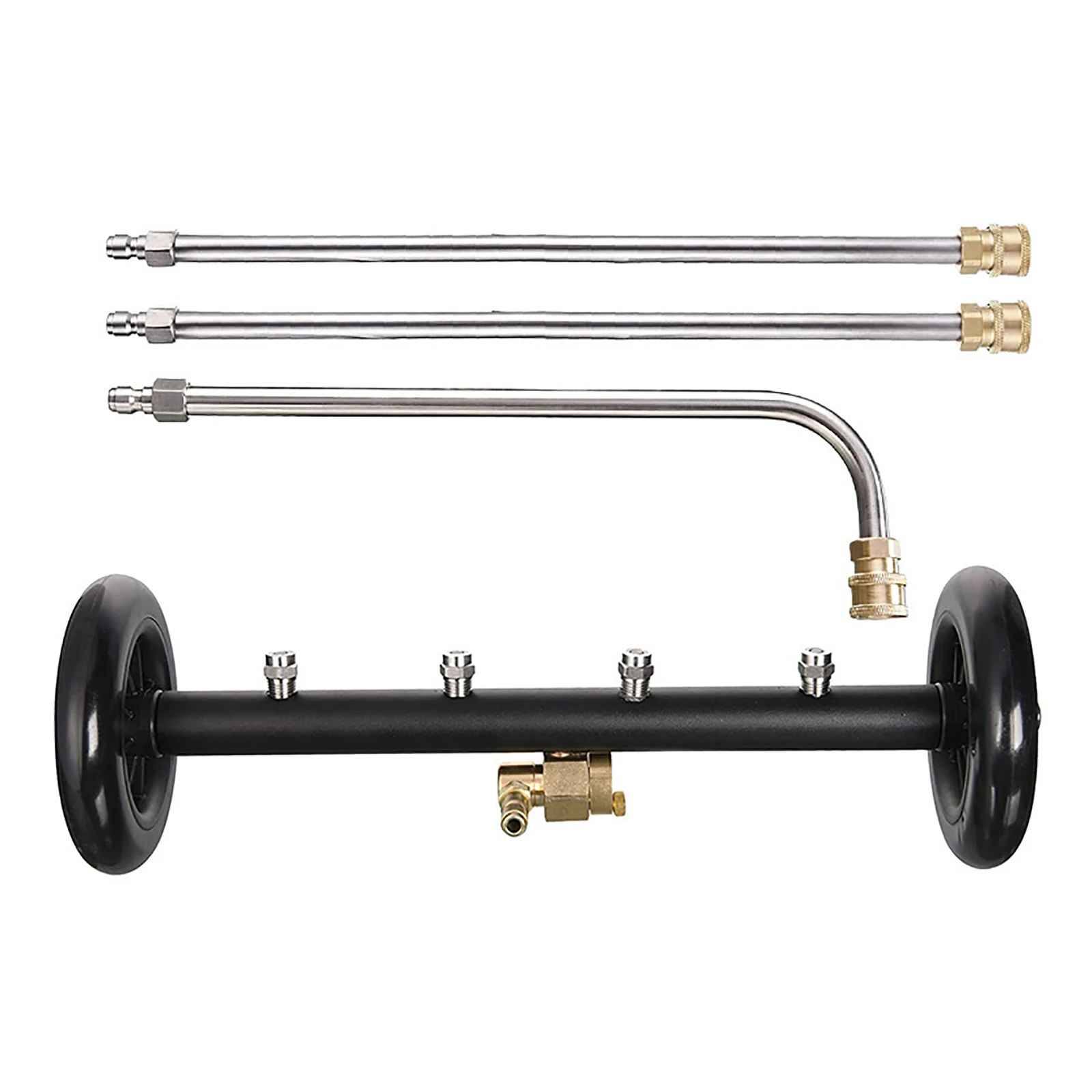 

2 In 1 Undercarriage Pressure Washer Cleaner Adjustable Angle 16 Inch Car Water Broom Power Washer 1500-4000psi