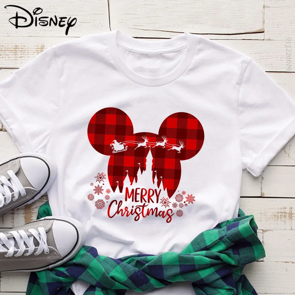 

Merry Christmas Disney Mickey Mouse Clothes Women Blouses 2022 Fashion Xmas Aesthetic Printed Spain Harajuku Camiseta de Mujer
