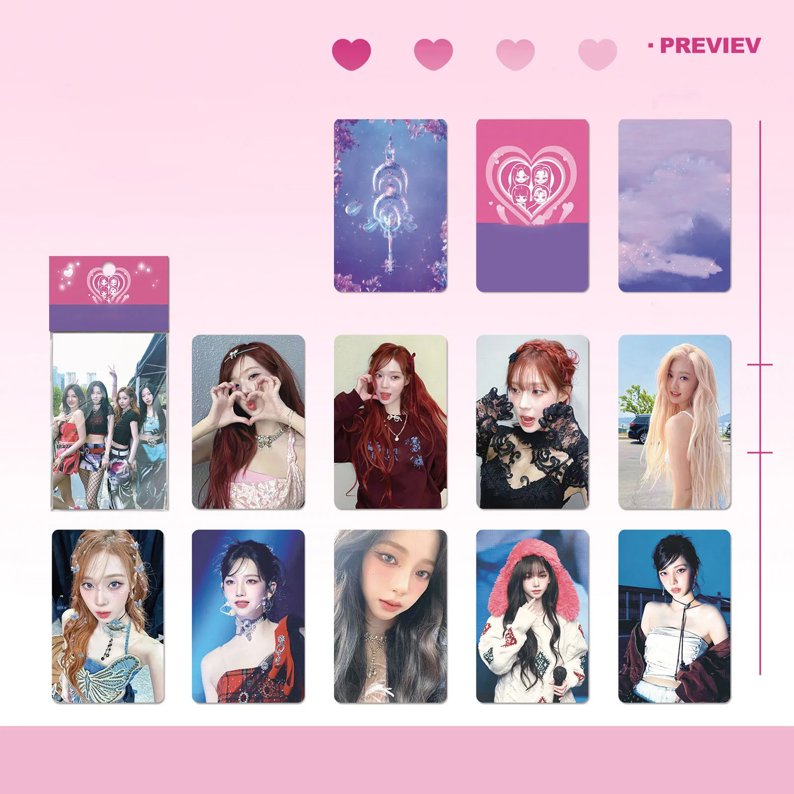KPOP 10/пакет Корейская группа ЛОМО карты ILLIT ITZY IU круглый угол персональные
