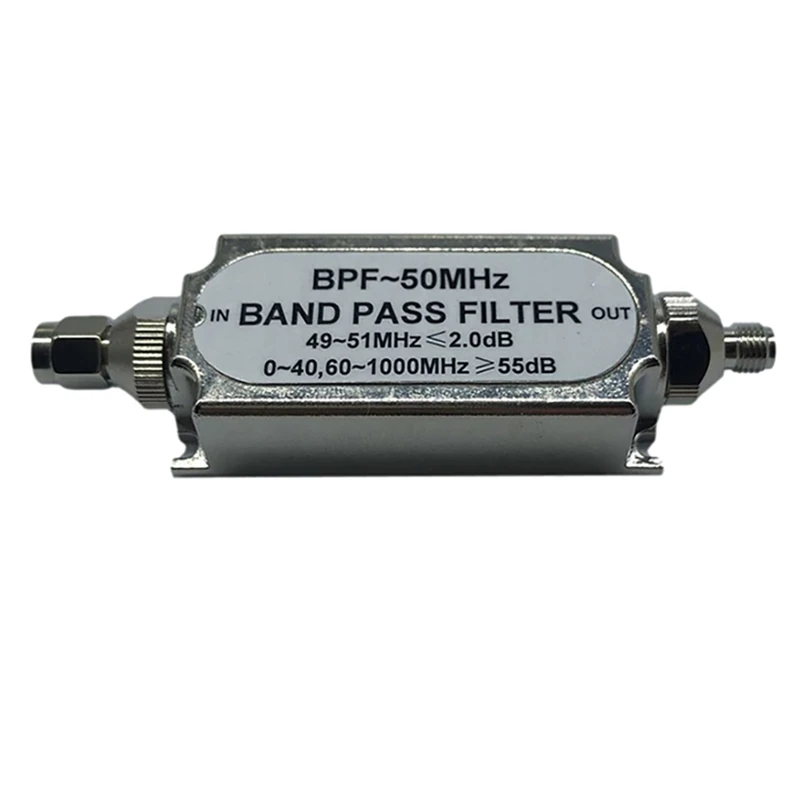 

Фильтр Bandpass SMA Штекерная и гнездовая головки Bandpass LC Частота 50 Ом Сопротивление Bpf50mhz