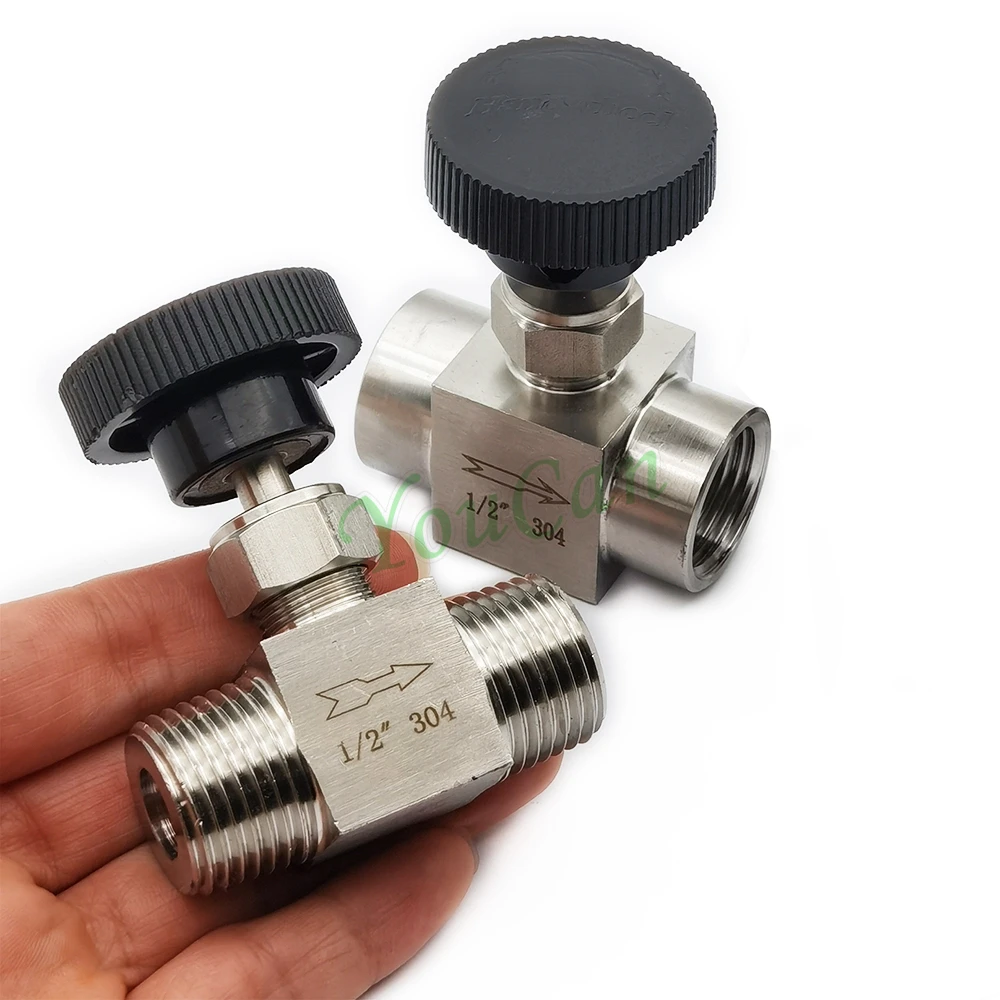 Игольчатый клапан BSP 1/8 дюйма 1/4 3/8 1/2 из санитарной нержавеющей стали для контроля