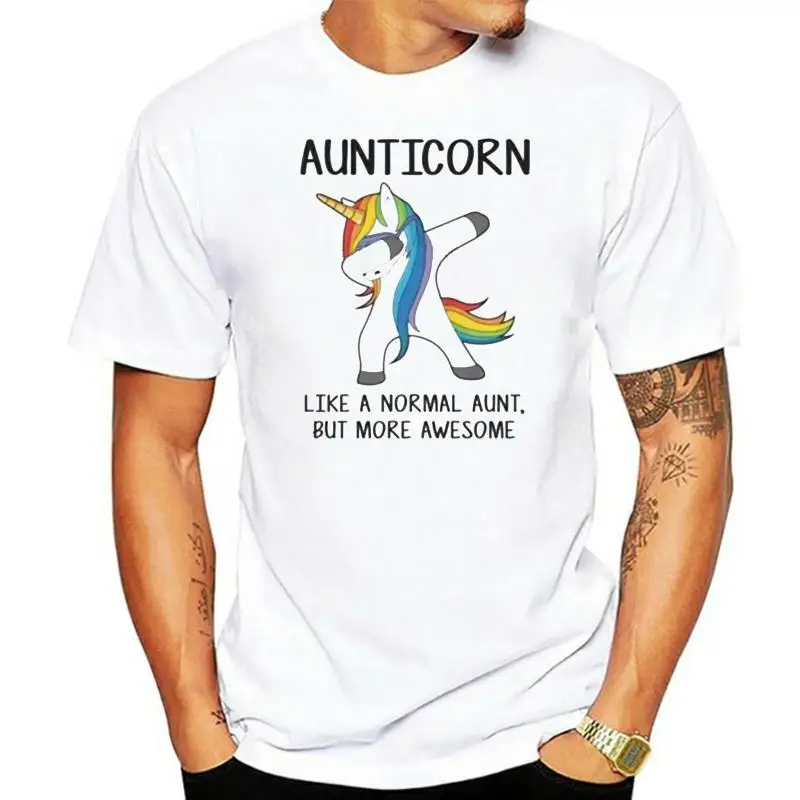 

Aunticorn как обычная тетя, но Удивительная женская футболка из хлопка, новая трендовая футболка