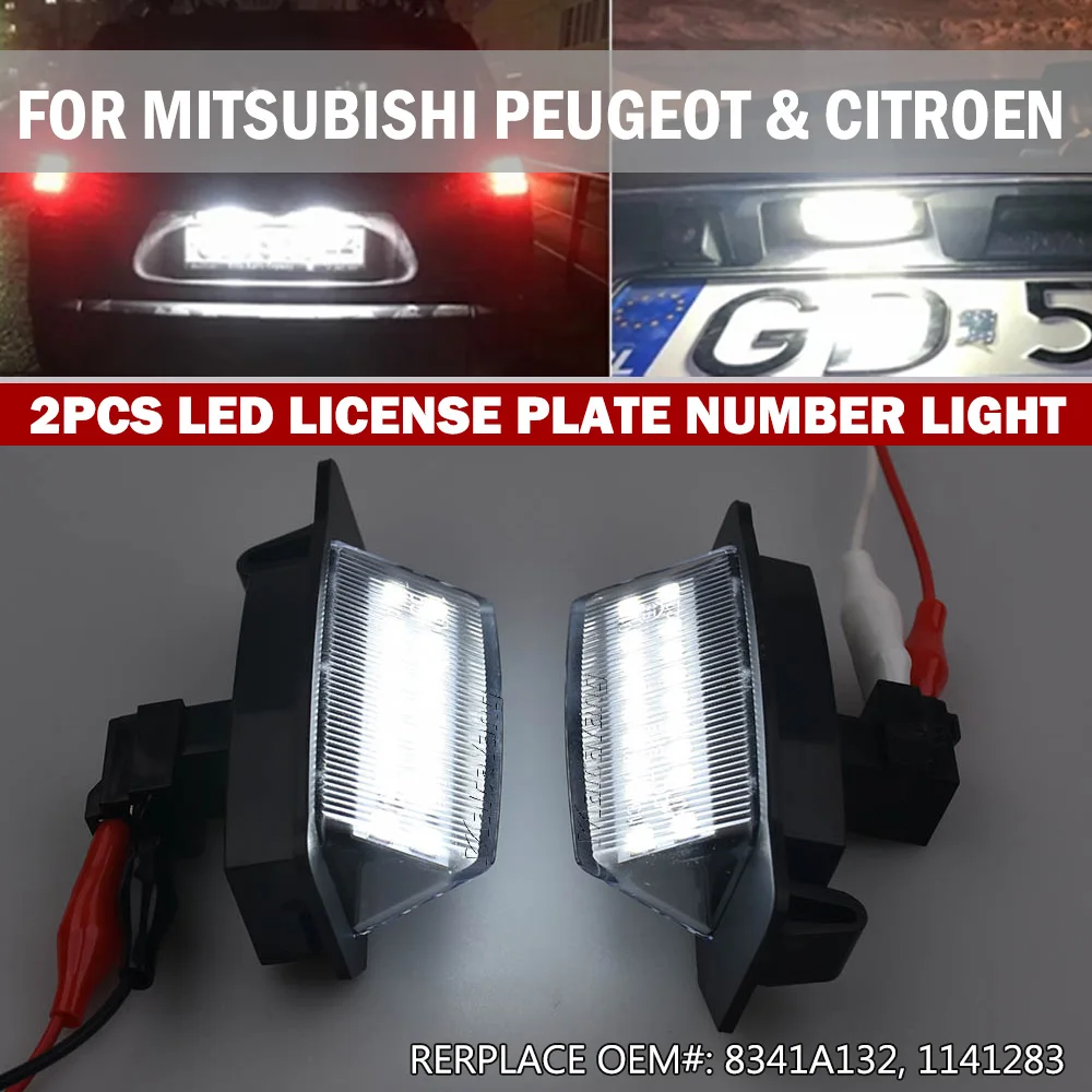 

Светодиодный задний фонарь номерного знака для Peugeot 4007 ION Citroen C-Crosser C-Zero Автомобильный светодиодный фонарь номерного знака