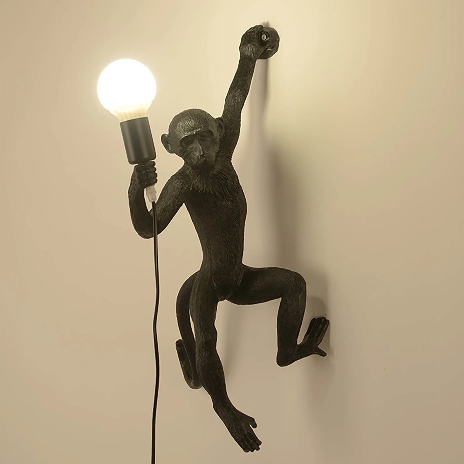 

Винтажные светодиодные подвесные светильники в виде обезьяны, ретро-подвесной светильник из пеньковой веревки, современный гостиной, спальни, кабинета, домашний декор, настенная настольная лампа