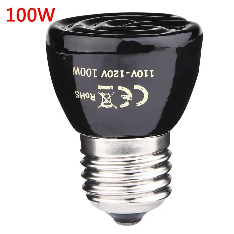 

E27 FarInfrared Ceramic Pet Heating Lamp Tortoise Spider Reptiles Box Heater Warmer Heat Bulb 25W50W75W100W