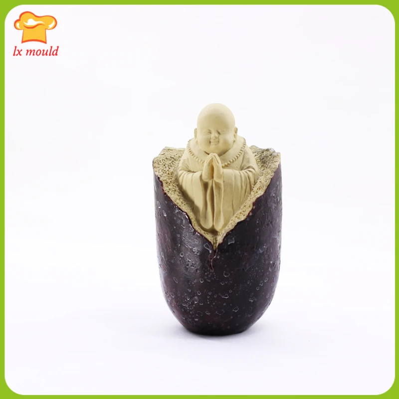 

LXYY 3D Baby Buddha Silicone Mold Half Body Buddha Silicone Mold Soap Silicone Candle Moulds Resin Epoxy Gypsum Craft Decors