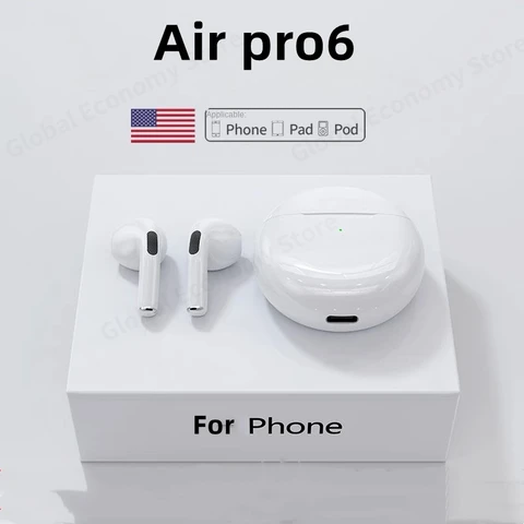 Оригинальные беспроводные наушники Pro6 tws с сенсорным управлением, Bluetooth 5,0, спортивные наушники-вкладыши, музыкальная гарнитура для всех смартфонов