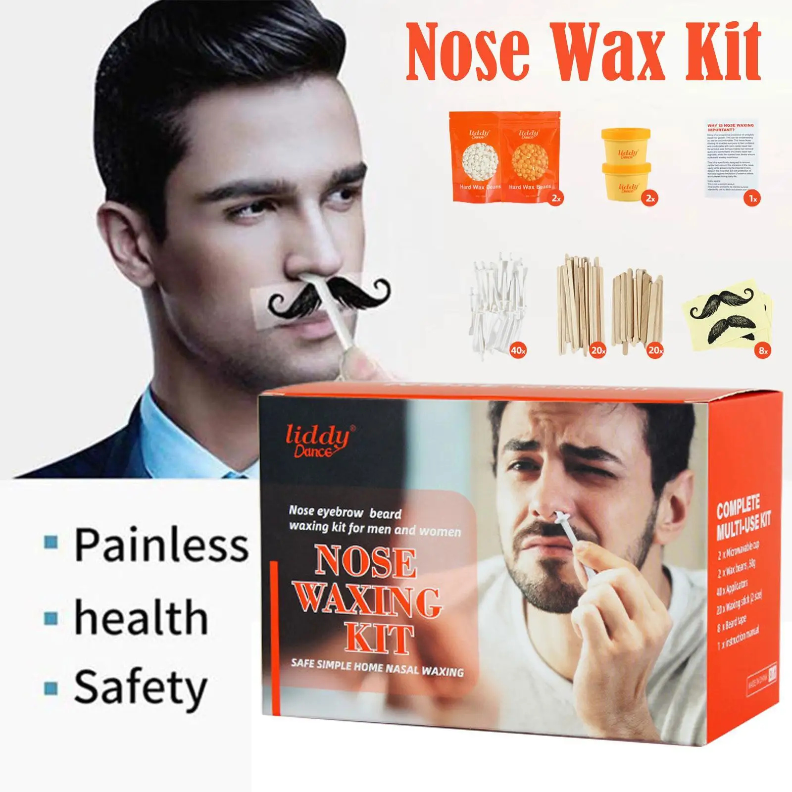

100g Easy Painless Nose Hair Removal Wax Nose Wax Nostril Cleaning Depilation Paper-free Wax Cleaning Hair Remover Wax Accessory