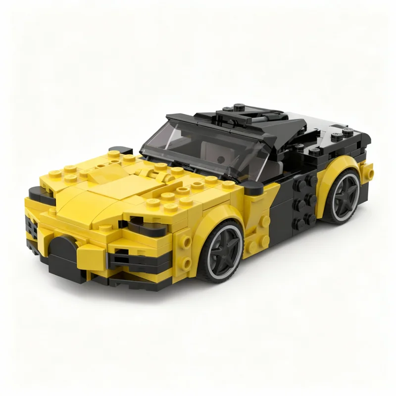 Фото 238 деталей MOC City Champions: Бесплатная модель BUGATTI Chiron, конструктор, игрушка для сборки, подарок на Рождество, креативная идея, развивающая игрушка №2