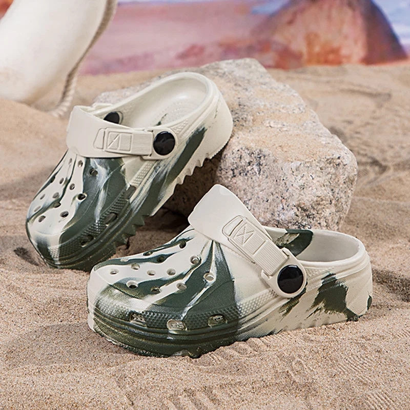 Новый дизайн детская обувь Тапочки для маленьких мальчиков летняя на толстой