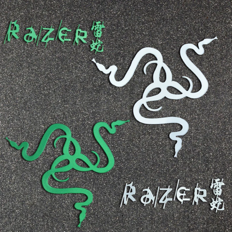 Высококачественная металлическая наклейка с логотипом Razer персонализированная