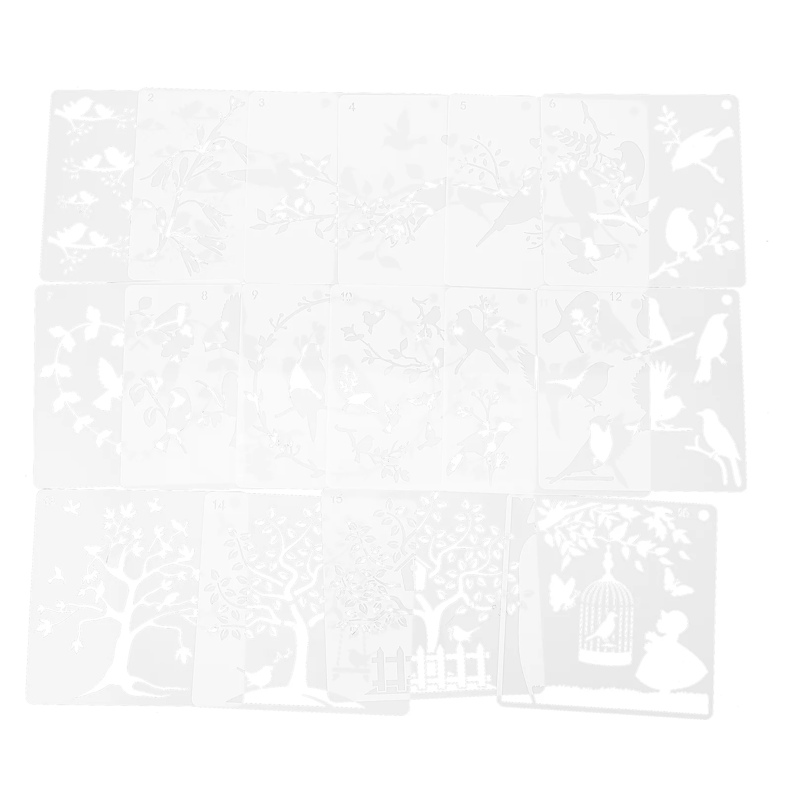 

16pcs Creative Drawing Stencils Portable DIY Crafts Templates Kids DIY Stencils Multipurpose Painting Templates for Gift Home