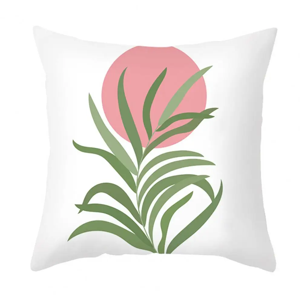 

Cushion Pillow Cover No-pilling Removable Polyester Peach Skin Abstract Series Square Pillowcase for Bedroom Home Textile