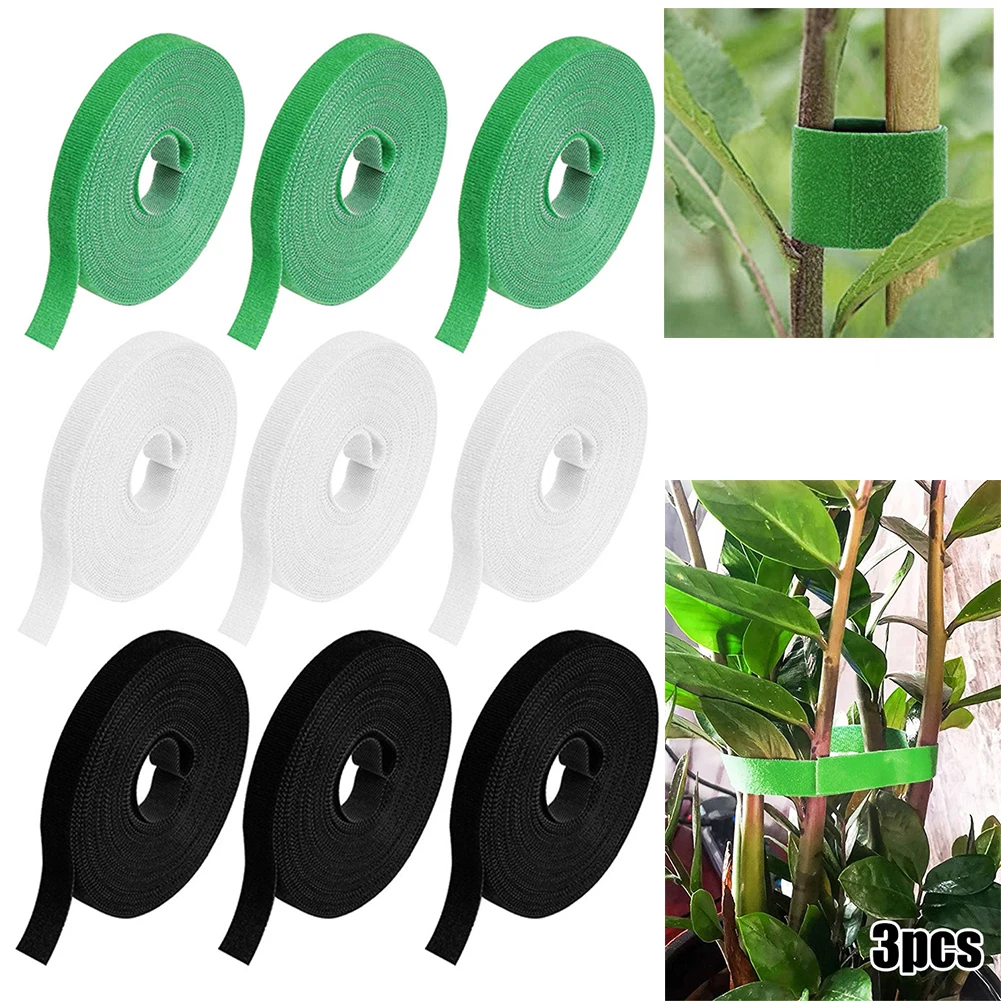 3Pack Green Garden Twine Plant Ties Nylon Plant Bandage Garden Hook Garden Supports Bamboo Cane Wrap Support images - 6