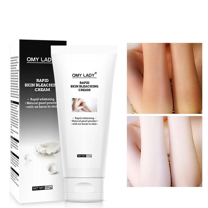 100g Rapid Skin Bleaching Cream Pearl Powder Brighten Armpit Knee Groin Quick Whitening Lighten Melanin Body Care Products