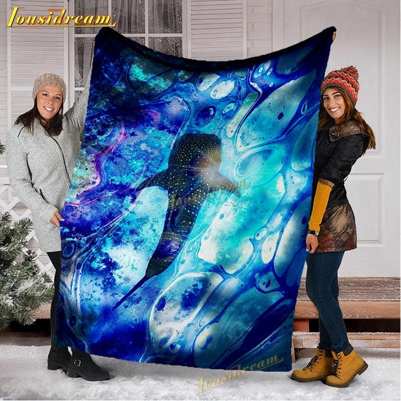 Одеяло с Китом и акулой мягкое теплое Флисовое одеяло простынь легкий тонкий