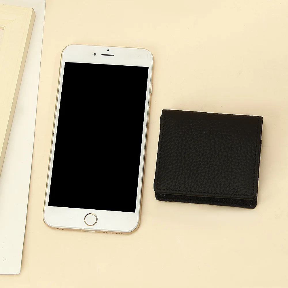 Japanese Style Genuine Leather Coin Purse Fashion Mini Hasp Wallets Case Storage Bag Card Holder Square Coin Pocket for Women