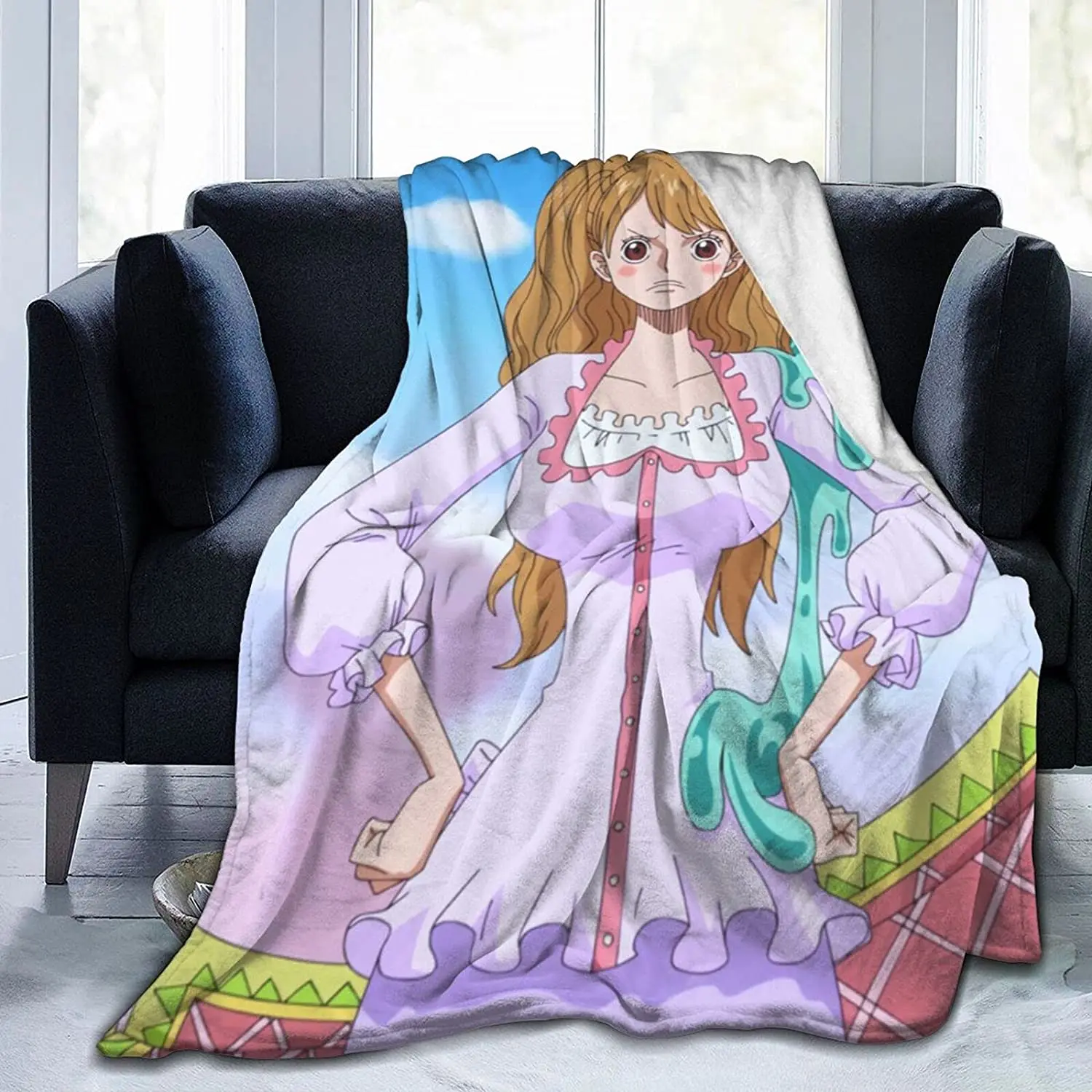 

Charlotte Pudding Fluffy Soft and Comfortable Blanket, Anime Warm Embrace of Sympathy