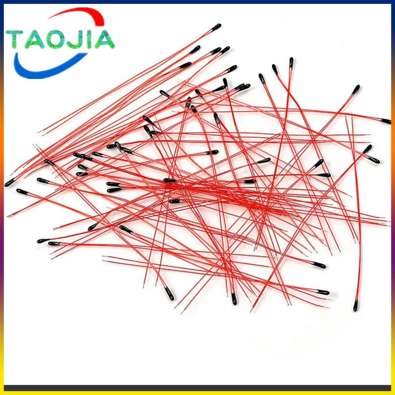 

20Pcs MF52 MF52B MF52A 10K 100K 1% B 3950 3435 60MM 80MM 100MM NTC Thermistor Thermal Resistor Resistance