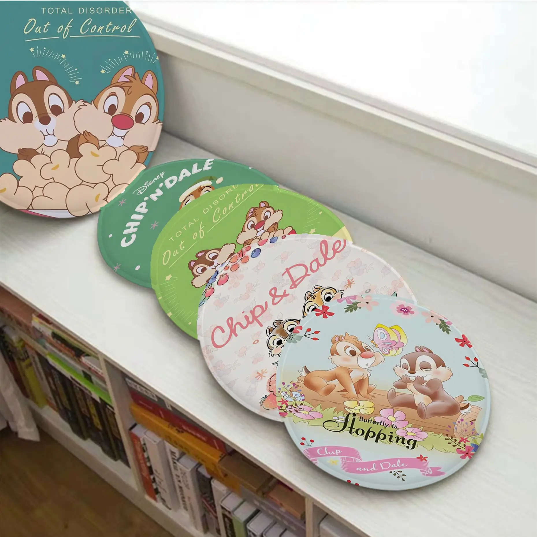 

Disney Cartoon Anime Chip Dale Round Stool Pad Patio Home Kitchen Office Chair Seat Cushion Pads Sofa Seat 40x40cm Cushion Pads