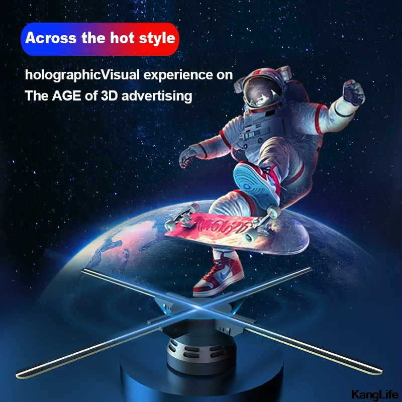 3D Hologram Projector Fan 27-85cm Wifi Control Commercial Advertising Display Holograma Logo Projetor Transmit Picture Video