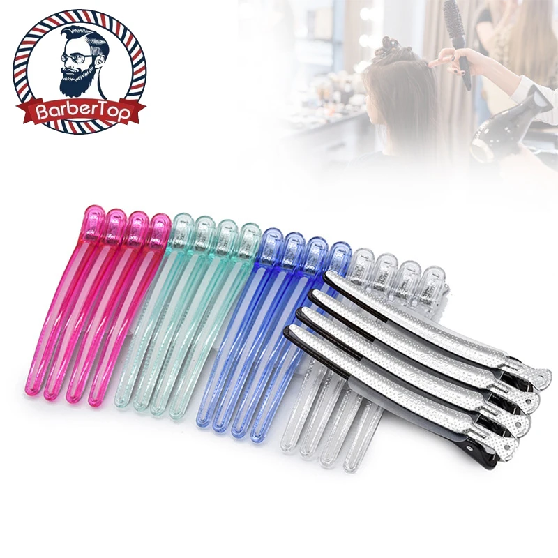 4-10Pcs Professional Hair Clips Salon Hairdressing Plastic Clamps Hair Sectioning Clip Hairpin Styling Accessories Tools