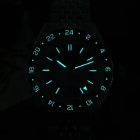 San Martin Original Design Fashion GMT 39.5mm Men Sports Watch Japan NH34 Automatic Mechanical Waterproof 100m SN0116 Reloj 6