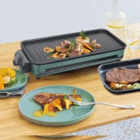 PANPANDA New rectangle home BBQ barbecue furnace multifunctional smoke less non-stick pan electric Oven