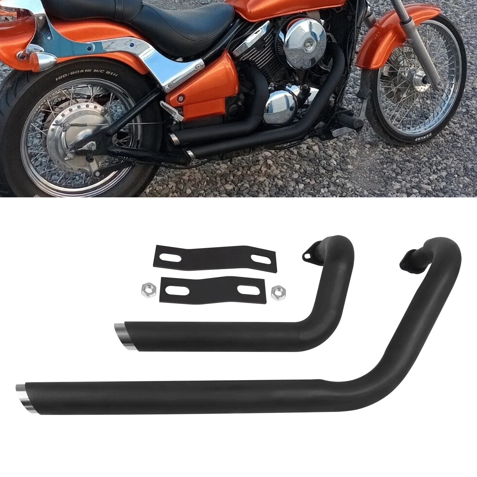 Фото Полная выхлопная система для мотоциклов Kawasaki Vulcan 800 S, EN800, VN800, S800, VN400, EN 800, VN 400, S 800 №2