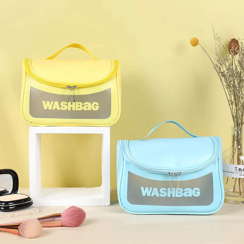

Waterproof PVC Female Make Up Bag Fashion Portable Girls Beauty Pouch Transparent Cosmetic Case Toiletries Organizer For Female