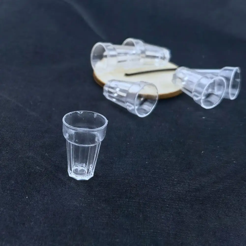 

10Pcs Lovely Role Play 1:12 Miniature Dollhouse Drink Mug Miniature Drink Cup Plastic Decorative