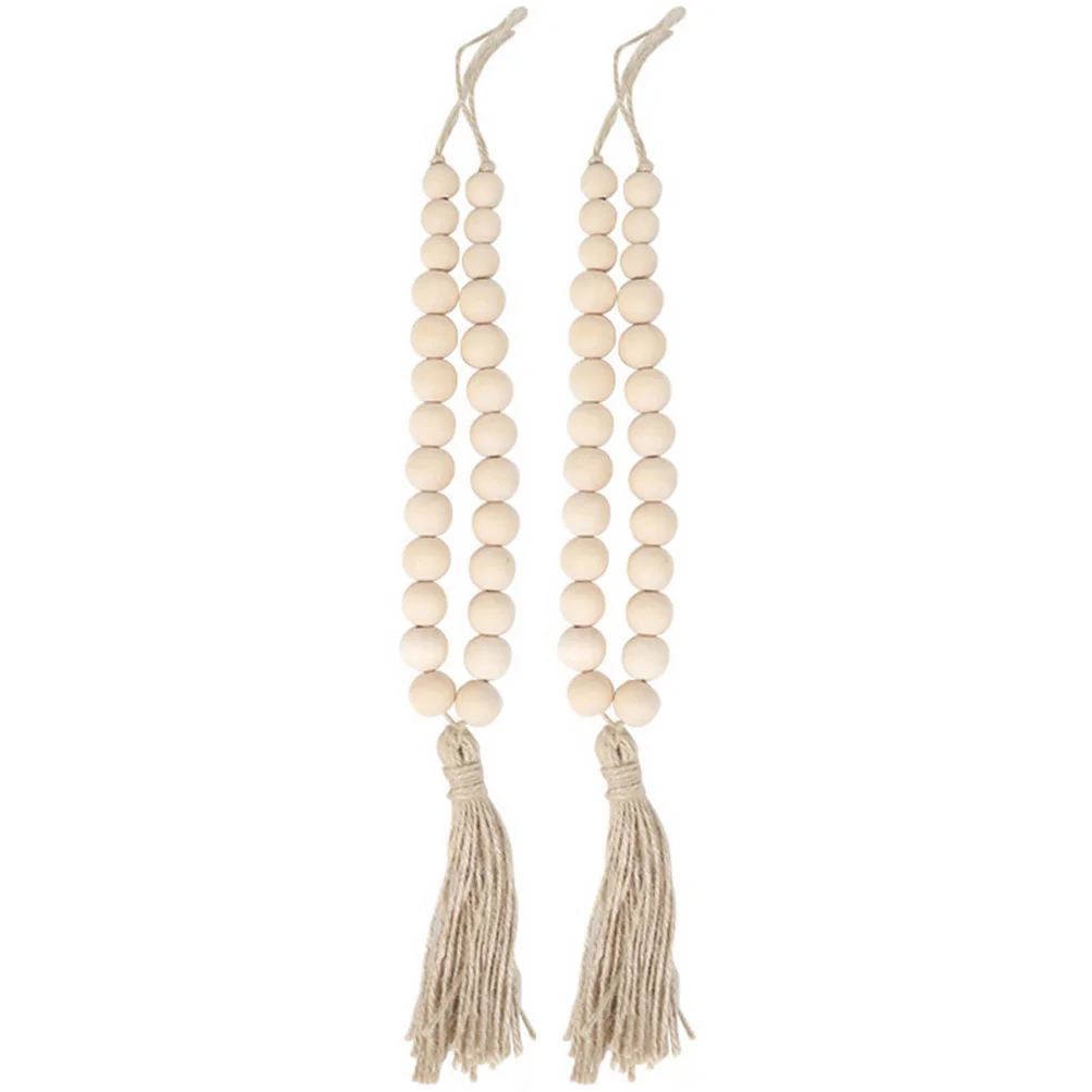 

Curtain Tie Tiebacks Bead Holdbacks Rope Ties Backs Beads Wooden Wood Drapery Drapes Tassel Farmhouse Tieback Curtains Hooks