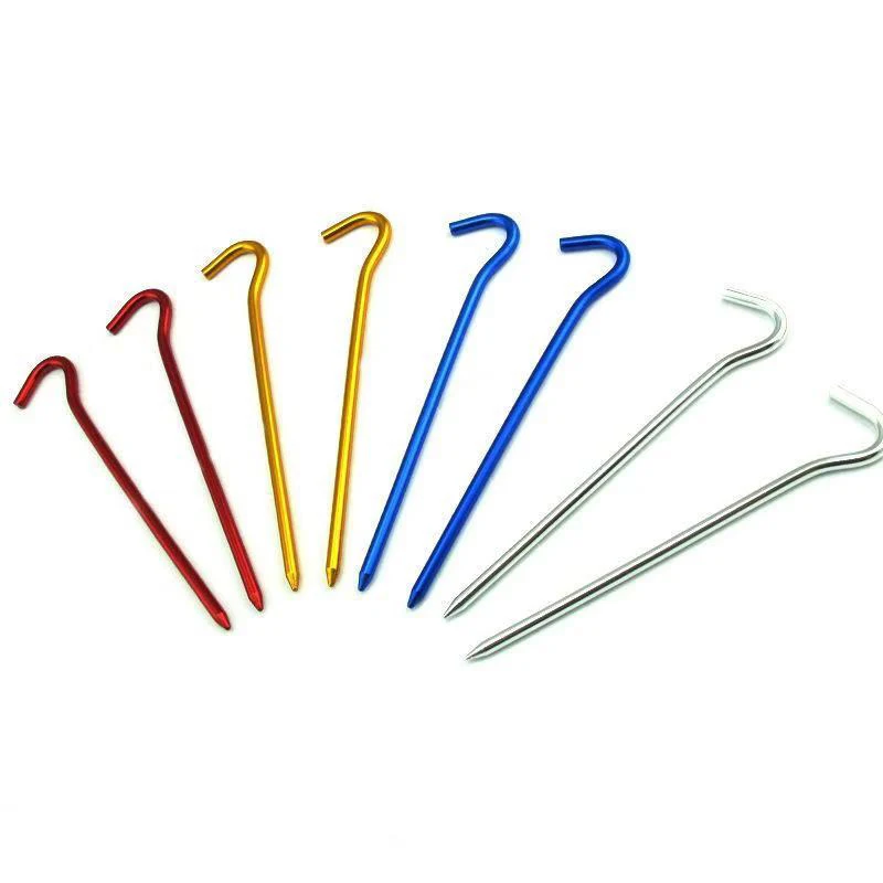 Колышек для палатки 18 см алюминиевый колышек с веревкой уличный ветрозащитный