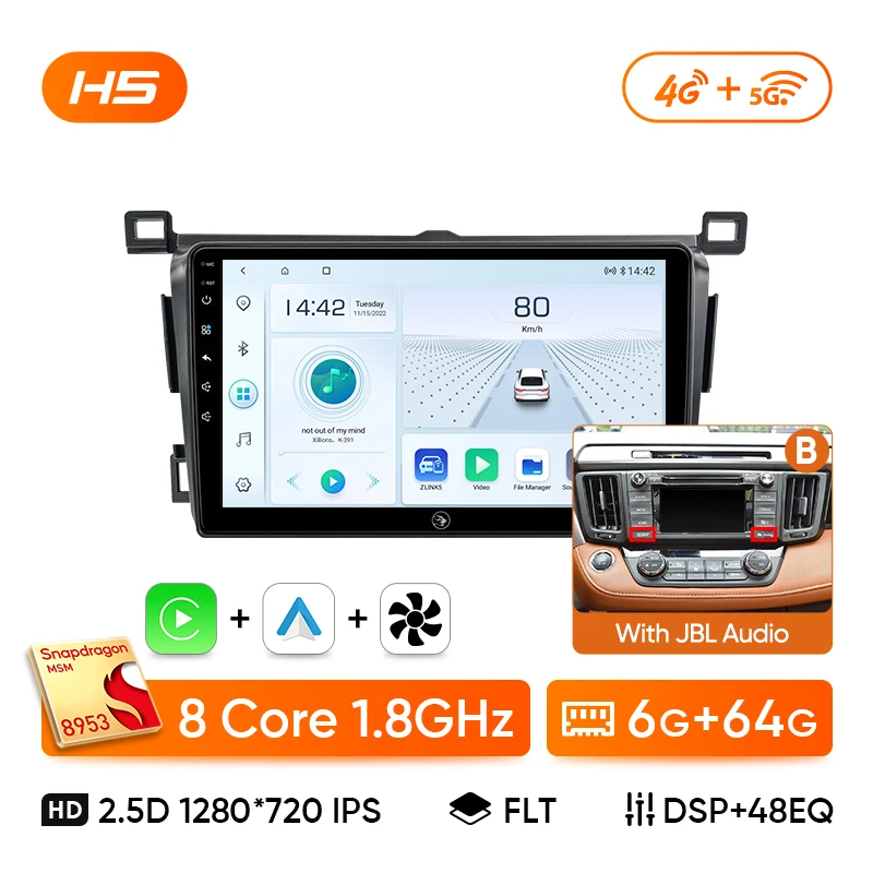 

Автомобильный радиоприемник Ainavi, мультимедийный плеер для Toyota RAV4 RAV 4 XA40 2013-2019, RHD LHD, Android 12, беспроводной Carplay, автомобильная стереосистема DSP