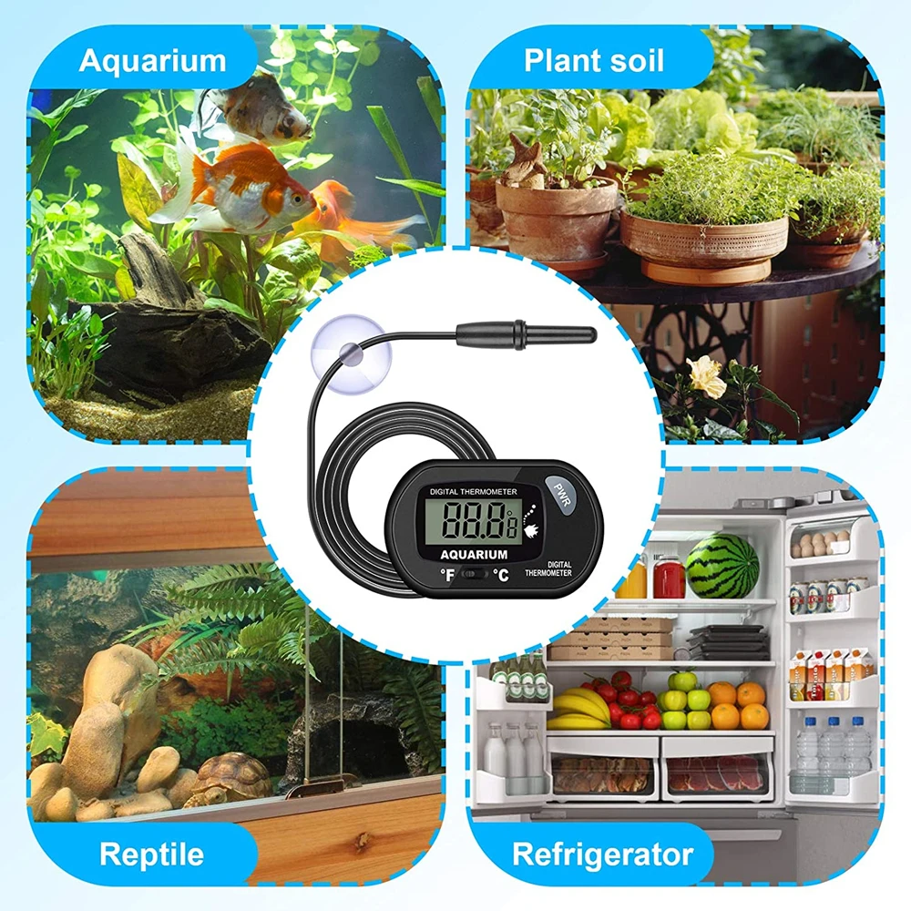 st 3 waterproof electronic digital thermometer aquarium fish tank bath temperature sensor meter temperature monitor detector free global shipping