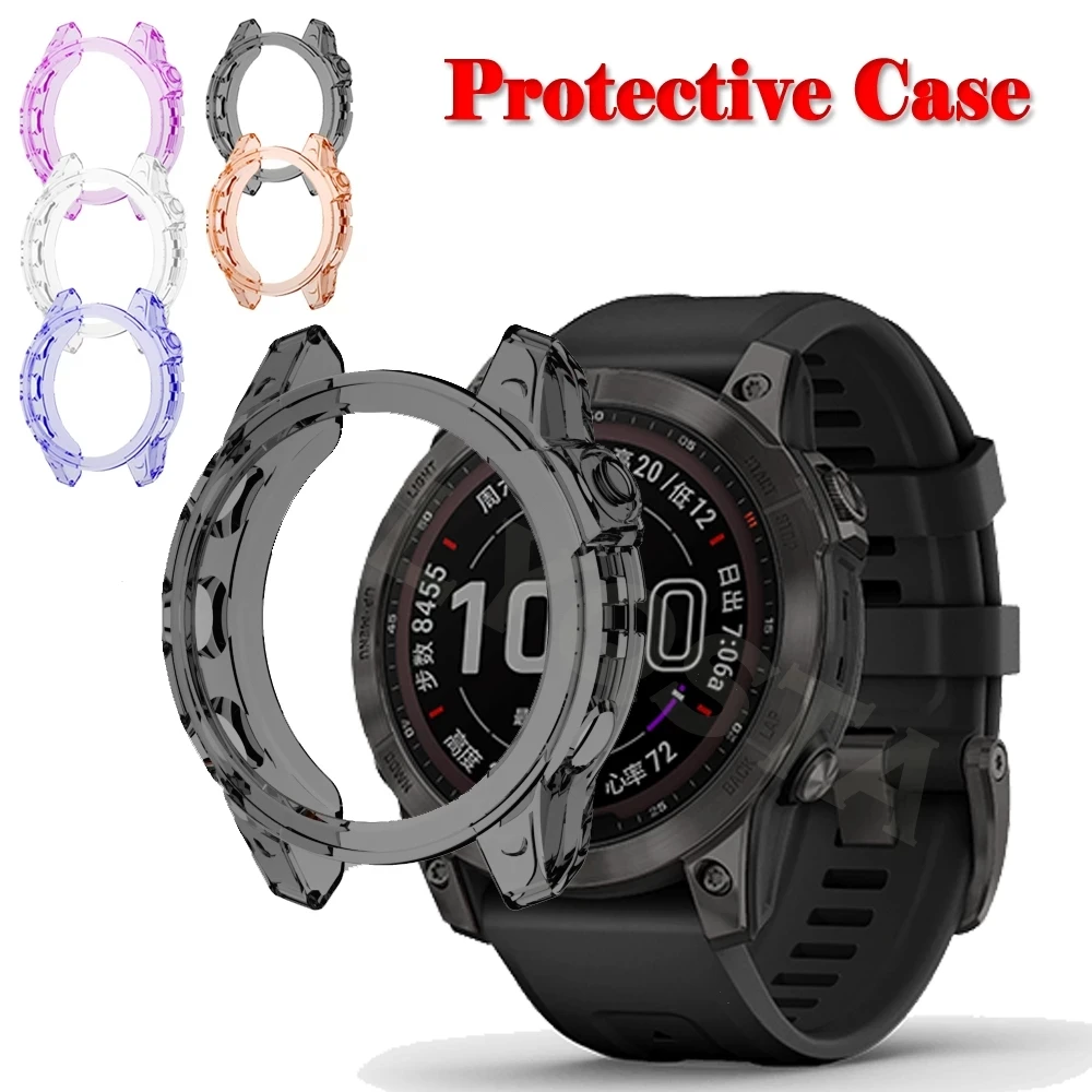 Soft TPU Protection Case For Garmin Fenix 7 7S 7X 5S 5 5X Plus 6S 6 6X Smart Watch Protector Frame Cover Bumper Shell Fenix7