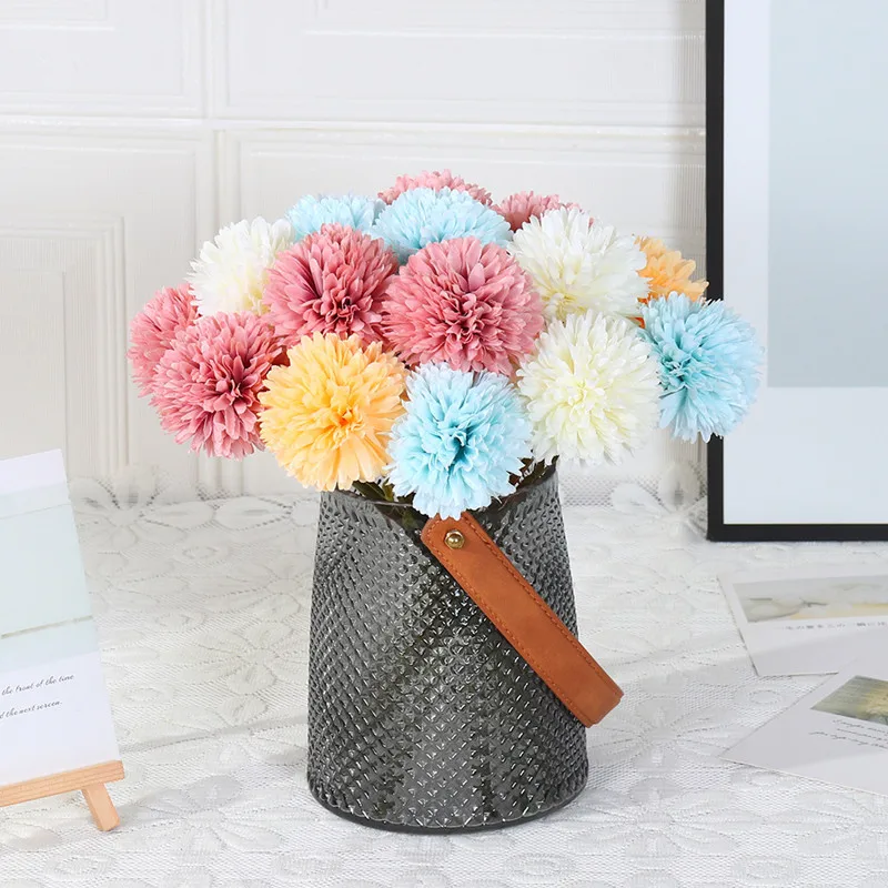 

Silk Dandelion Flower Ball Bouquet 1/5pcs Fake Flores Wedding Centerpieces For Tables Artificial Flowers Home Garden Decoration