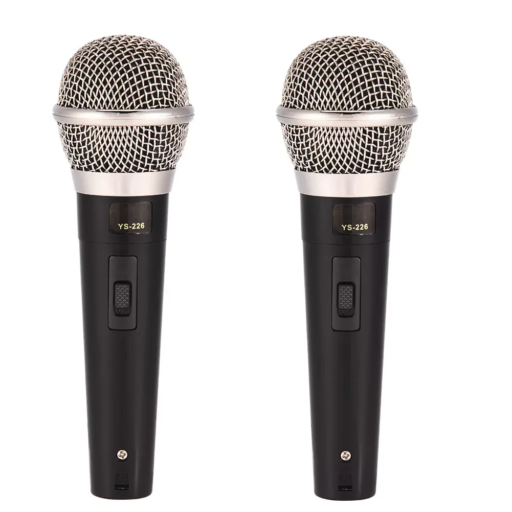 

2Pcs Handheld Karaoke Microphone Professional Wired Dynamic Microphone Clear Voice Mic for Karaoke Part Vocal Music Performance