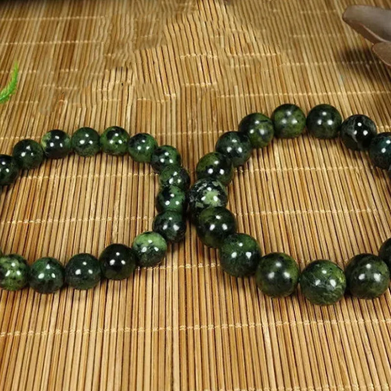 

New Tibet Natural Medicine King Stone Serpentine Jade Bracelet Men and Women Ethnic Style Wild Bracelet Jewelry