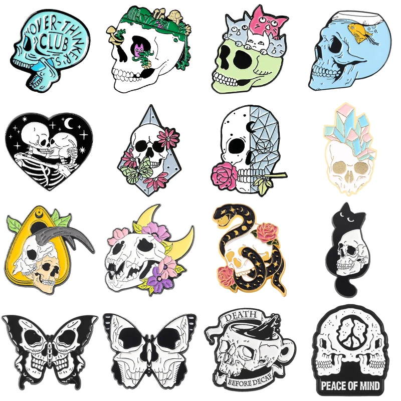 Мультяшные эмалевые заколки с милыми растениями и грибами для девочек, брошь из сплава с розовыми и красными грибами для чтения игр, модная женская Подарочная бижутерия